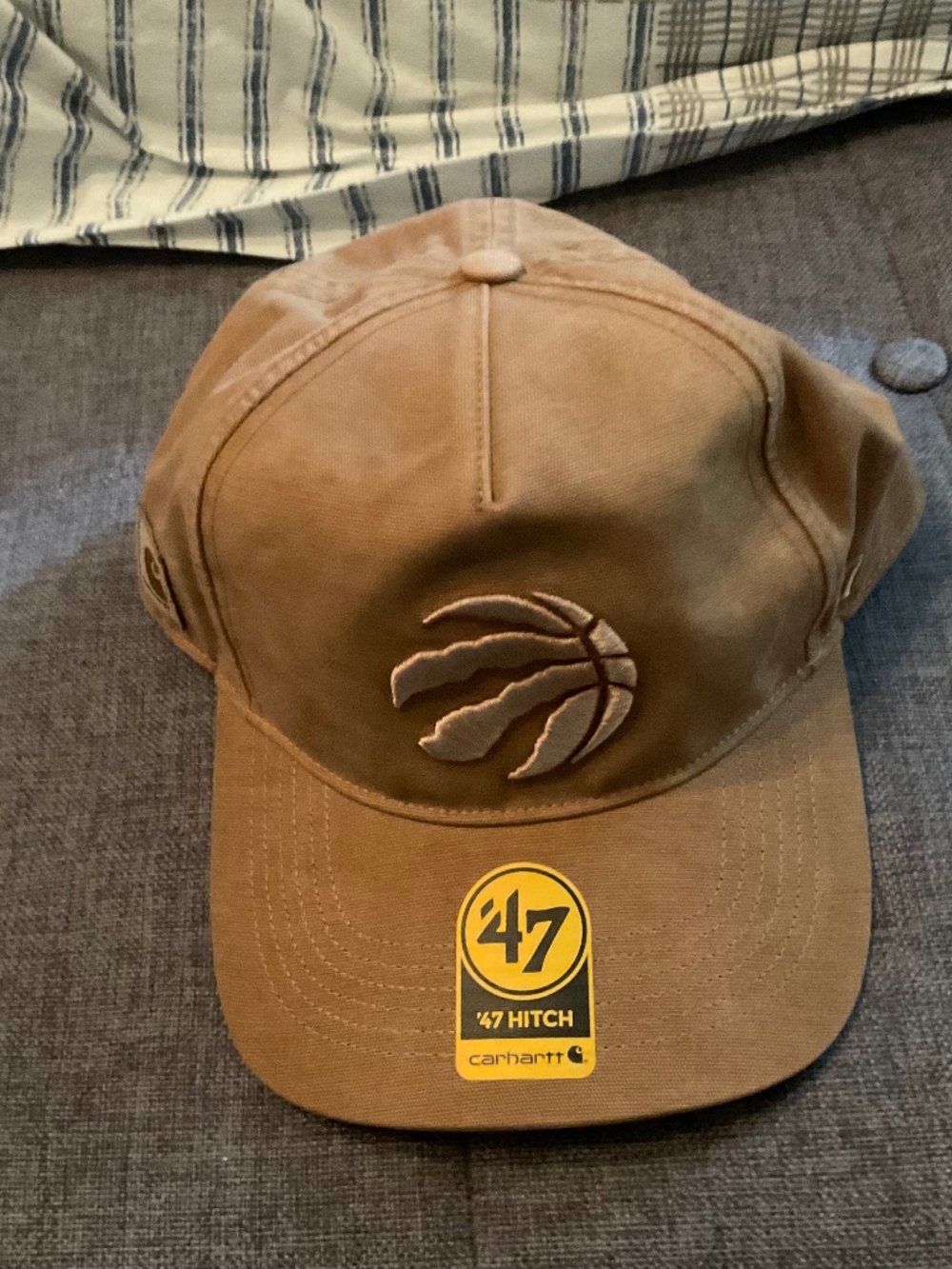 Men’s Carhartt x 47 Toronto Raptors Dyed Hitch Adjustable Hat - Brown BNWT